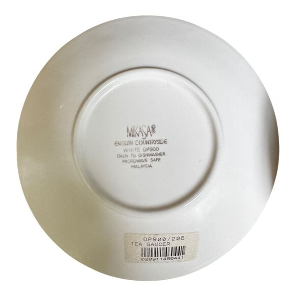 Mikasa English Countryside White DP900 Tea Cup & Saucer Set Of 6 Vintage NOS - Picture 5 of 9